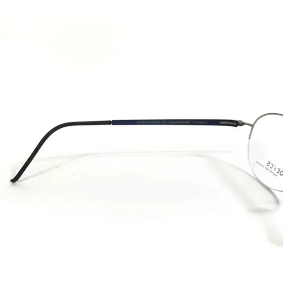 Bioeyes Eyeglasses Frames X1 COL.216 Black Silver Round Half Rim 54-14-145